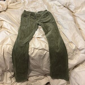 Green corduroy bootcut Pacsun Jeans 
Sizes 24 
Only wore once